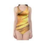 Net-Steals New, One-Piece Swimsuit - Tiger Stripes